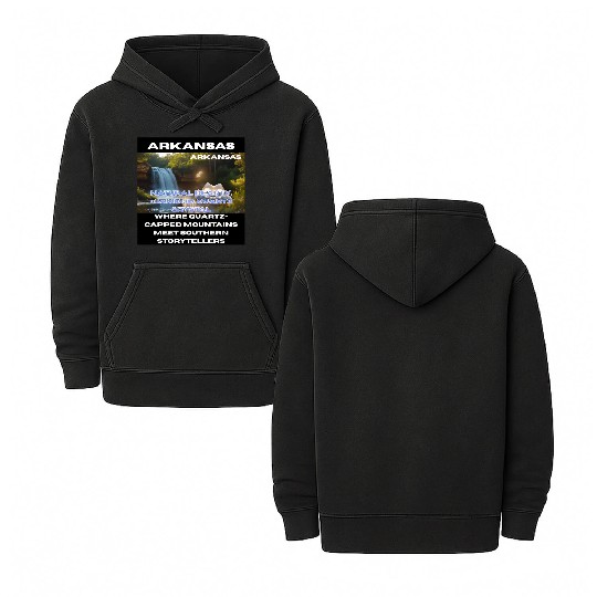 Arkansas Natural Art Double Sided Mineral Wash Hoodies