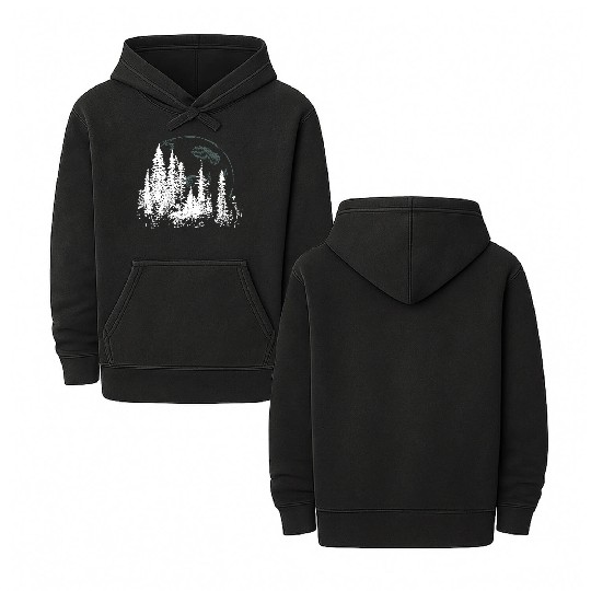 Forest Moon – Lunar Light in the Wilderness Double Sided Mineral Wash Hoodies