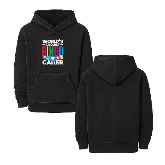 Bingo World's Coolest Bingo Player Vibes Double Sided Mineral Wash Hoodies