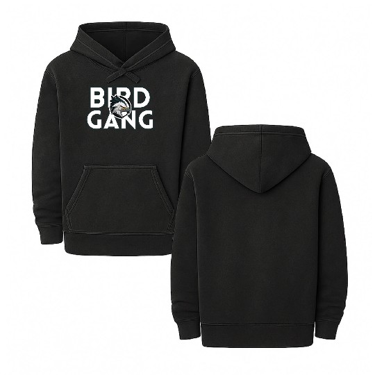 Eagle Head Bird Gang Logo Design Double Sided Mineral Wash Hoodies