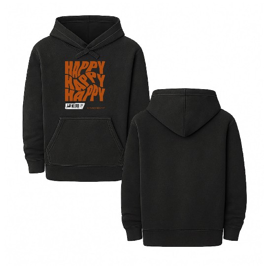 Choose Happy Double Sided Mineral Wash Hoodies