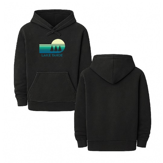 Lake Tahoe California Double Sided Mineral Wash Hoodies