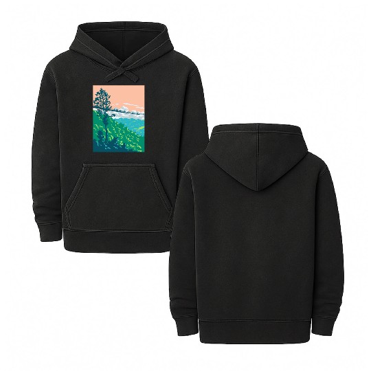 Great Smoky Mountains National Park in Gatlinburg  Double Sided Mineral Wash Hoodies