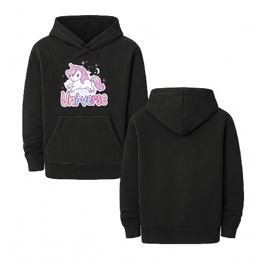 Magical Unicorn in Pastel Universe Double Sided Mineral Wash Hoodies