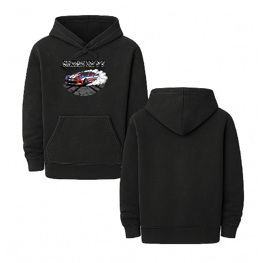 Patriotic American Muscle Car Double Sided Mineral Wash Hoodies