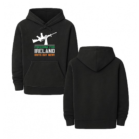 Freedom for Ireland! Double Sided Mineral Wash Hoodies