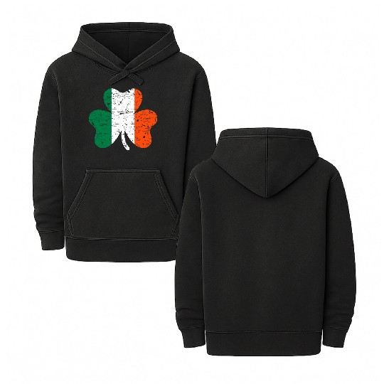 Ireland Shamrock Double Sided Mineral Wash Hoodies