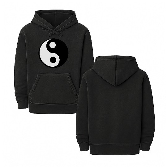 jing jang (Ying Yang) Double Sided Mineral Wash Hoodies