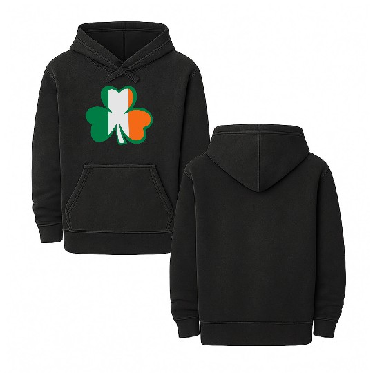 ♥ټ☘Kiss the Irish Shamrock to Get Lucky☘ټ♥ Double Sided Mineral Wash Hoodies