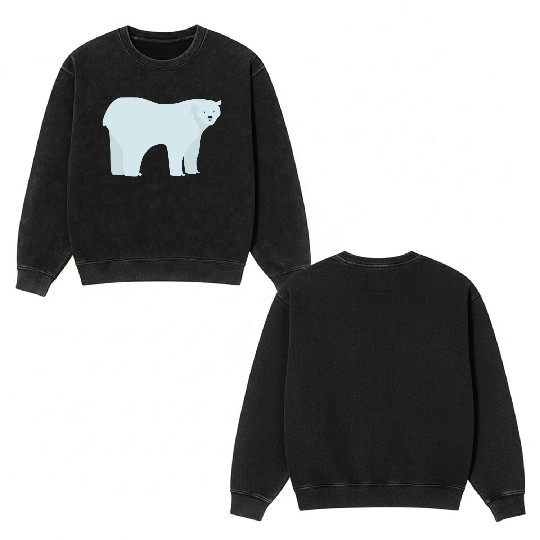 Polar bear Double Sided Mineral Wash Sweatshirts