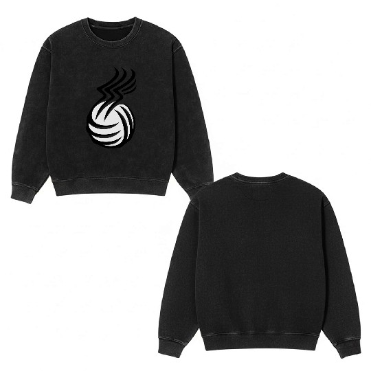 Volleyball Double Sided Mineral Wash Sweatshirts
