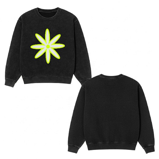 Flower Double Sided Mineral Wash Sweatshirts