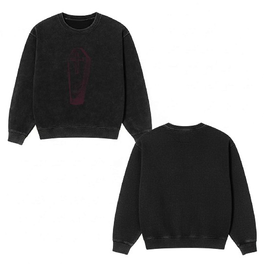 Coffin Double Sided Mineral Wash Sweatshirts
