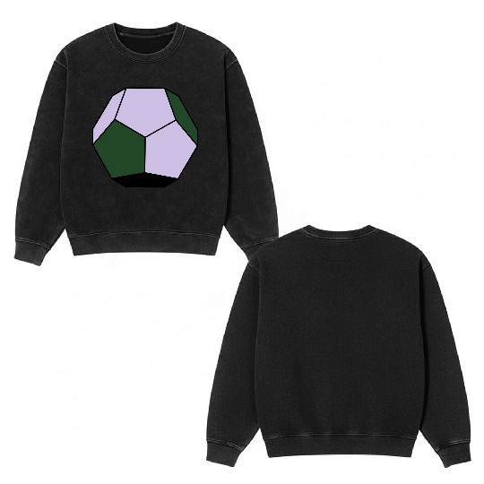 platonic solid Double Sided Mineral Wash Sweatshirts