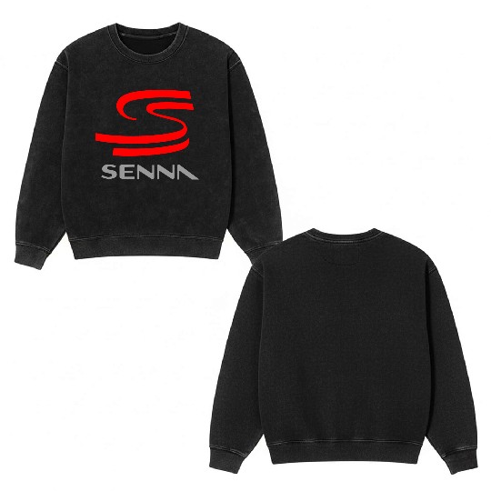 ayrton senna Double Sided Mineral Wash Sweatshirts