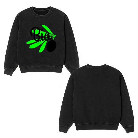 Bio olive branch Double Sided Mineral Wash Sweatshirts