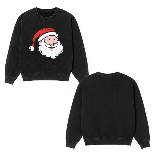 Santa Saint Nicholas Double Sided Mineral Wash Sweatshirts