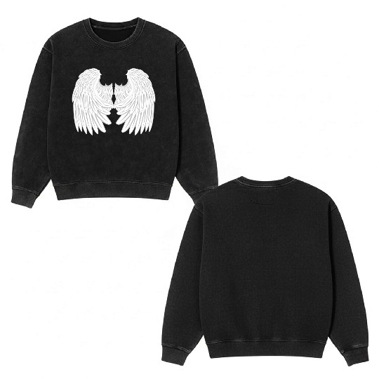 Angel Wings Double Sided Mineral Wash Sweatshirts