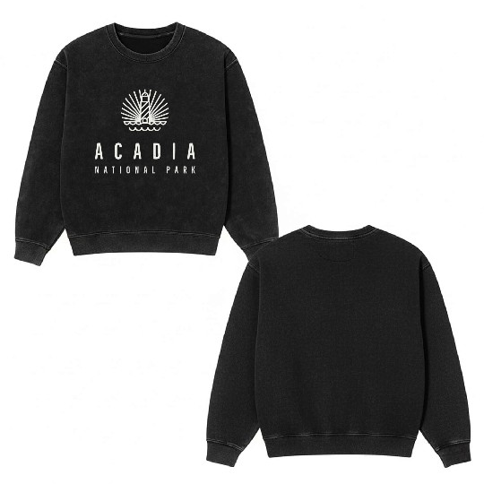 Acadia National Park Double Sided Mineral Wash Sweatshirts
