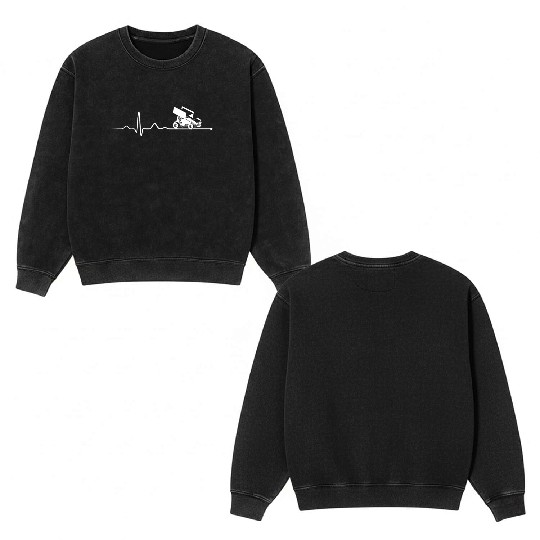 SPRINT CAR RACING Sprint Car Racing Heartbeat Double Sided Mineral Wash Sweatshirts