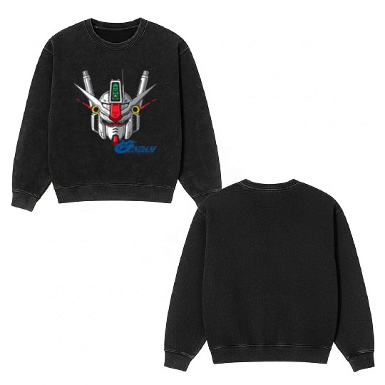 gundam hobbiest Double Sided Mineral Wash Sweatshirts