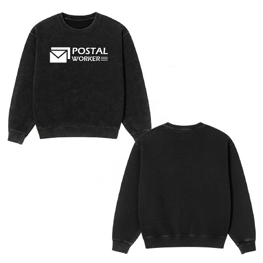 Postal worker Double Sided Mineral Wash Sweatshirts