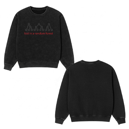 Forest informatics data science gift Double Sided Mineral Wash Sweatshirts
