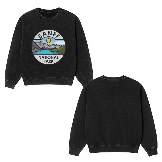 Banff National Park Double Sided Mineral Wash Sweatshirts