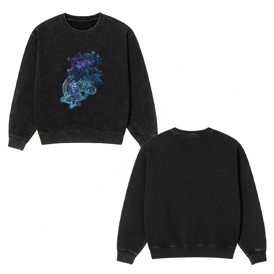 Abstract Double Sided Mineral Wash Sweatshirts