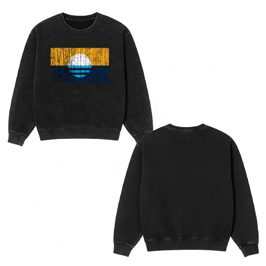 People'S Flag Of Milwaukee Vintage Style Distresse Double Sided Mineral Wash Sweatshirts