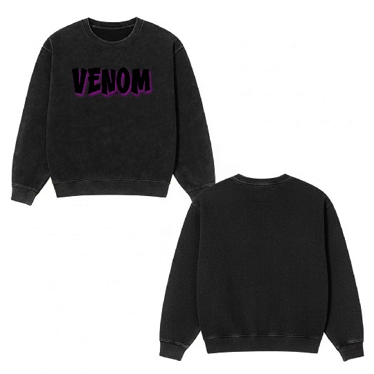 Venom | Neon Hot Pink Shadow Double Sided Mineral Wash Sweatshirts