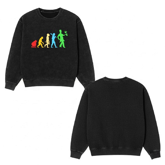 Retro Magic Lovers Magician Evolution Double Sided Mineral Wash Sweatshirts