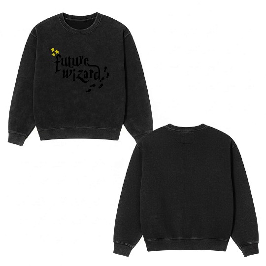 future wizard Double Sided Mineral Wash Sweatshirts