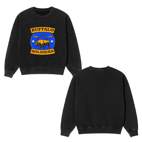 BUFFALO SOLDIERS Double Sided Mineral Wash Sweatshirts