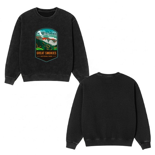 Great Smoky Mountains National Park Double Sided Mineral Wash Sweatshirts