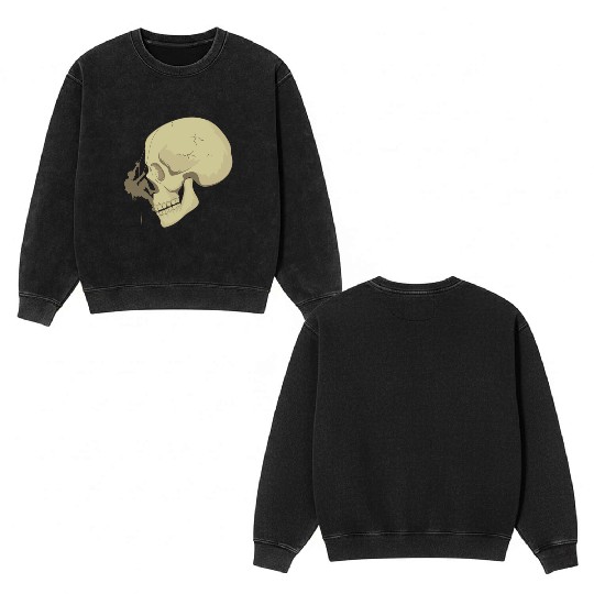 Skull Bouldering Double Sided Mineral Wash Sweatshirts
