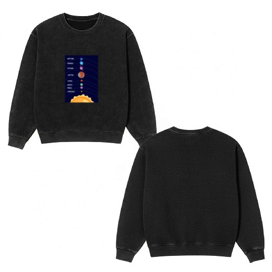 Solar System Double Sided Mineral Wash Sweatshirts