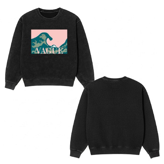 La Grande Vague - The Great Wave Double Sided Mineral Wash Sweatshirts