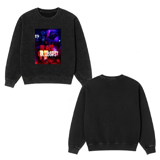 Blaze Goldburst Fantasy Book Thriller Double Sided Mineral Wash Sweatshirts