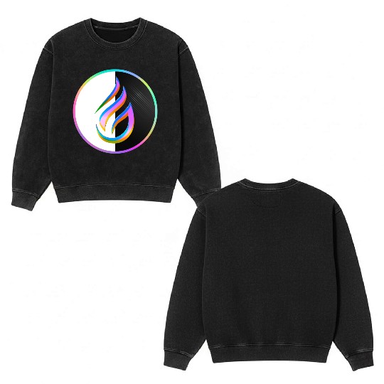 The Crystal Flame of Transmutation Double Sided Mineral Wash Sweatshirts
