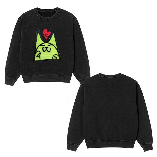 Graffiti cat Double Sided Mineral Wash Sweatshirts