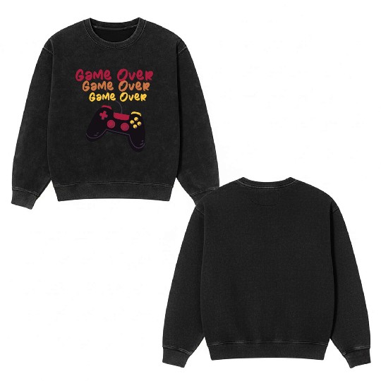 game over Vacation Holiday Vacation is calling Double Sided Mineral Wash Sweatshirts
