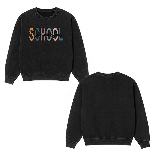 School Counselor Classic Gift Double Sided Mineral Wash Sweatshirts