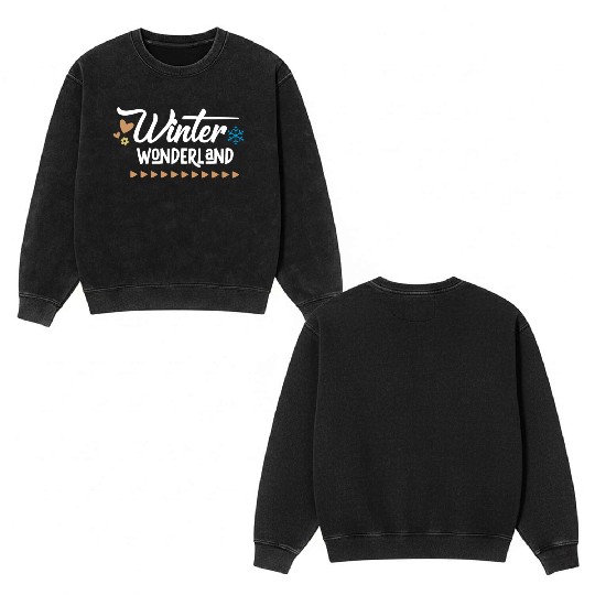 Winter Wonderland Double Sided Mineral Wash Sweatshirts