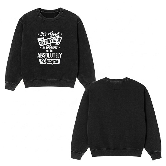 Positivity Misfits Poets Poetry Unique Uniqueness Double Sided Mineral Wash Sweatshirts