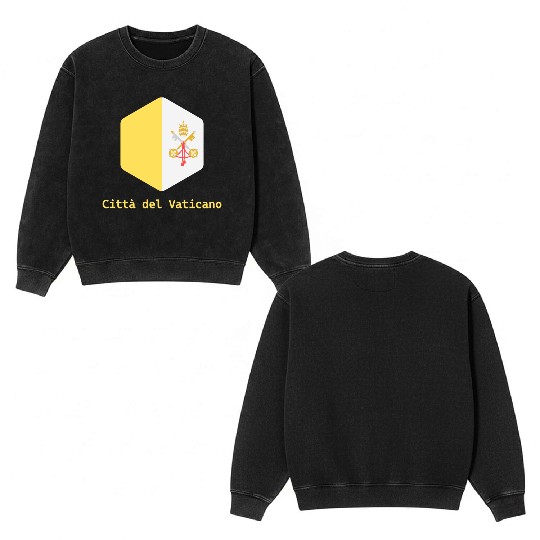 cittàdelvaticano Double Sided Mineral Wash Sweatshirts