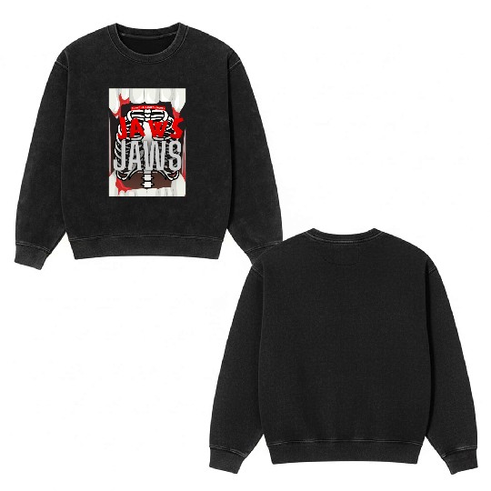 Jaws Halloween Double Sided Mineral Wash Sweatshirts