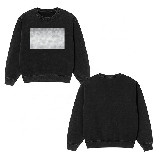 Grey Bokeh Christmas Snowflakes Double Sided Mineral Wash Sweatshirts