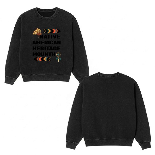 Native American Heritage Month Double Sided Mineral Wash Sweatshirts