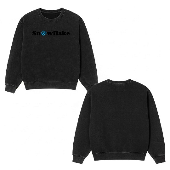 Snowflake Double Sided Mineral Wash Sweatshirts